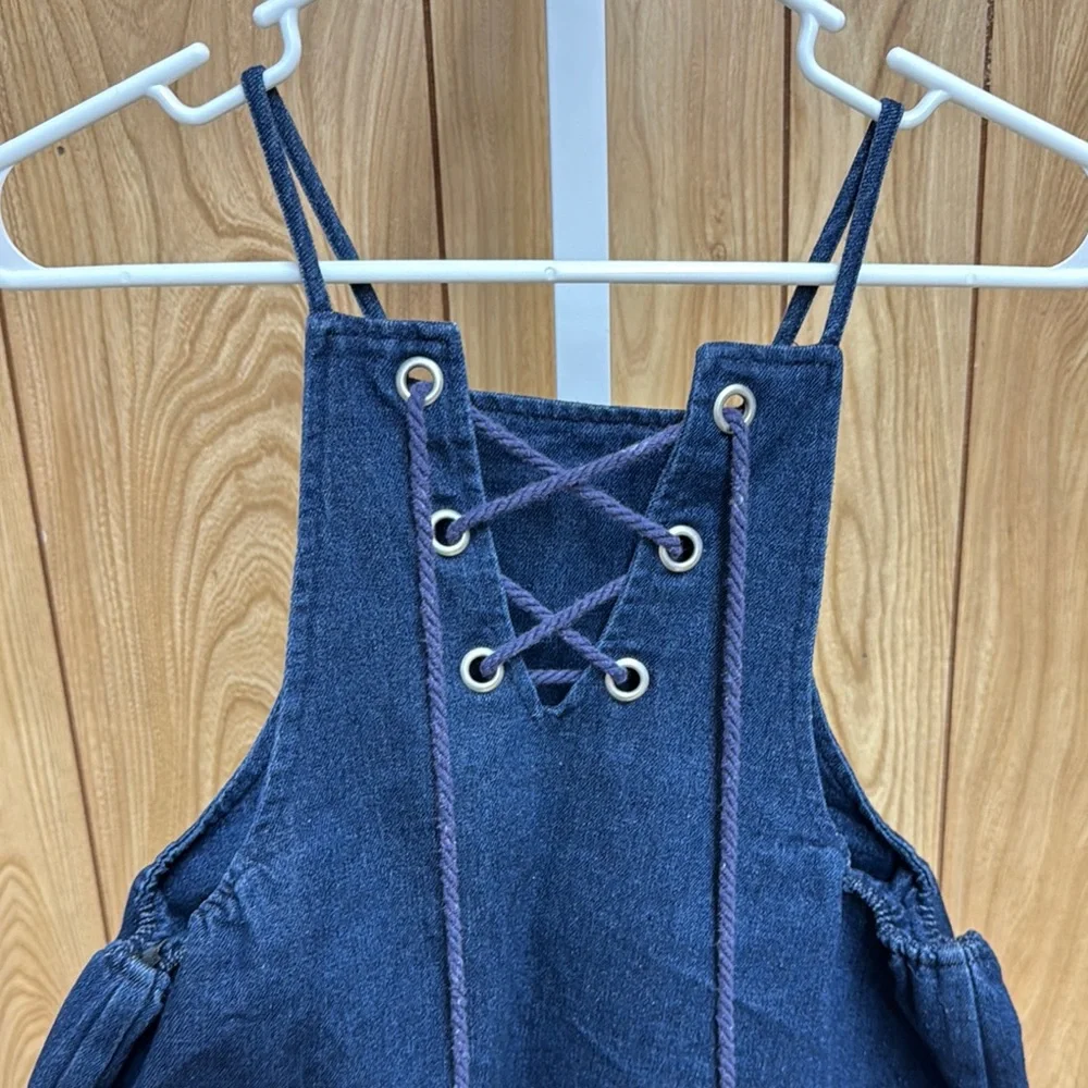 J.O.A. x Free People Denim Overall Dress Small